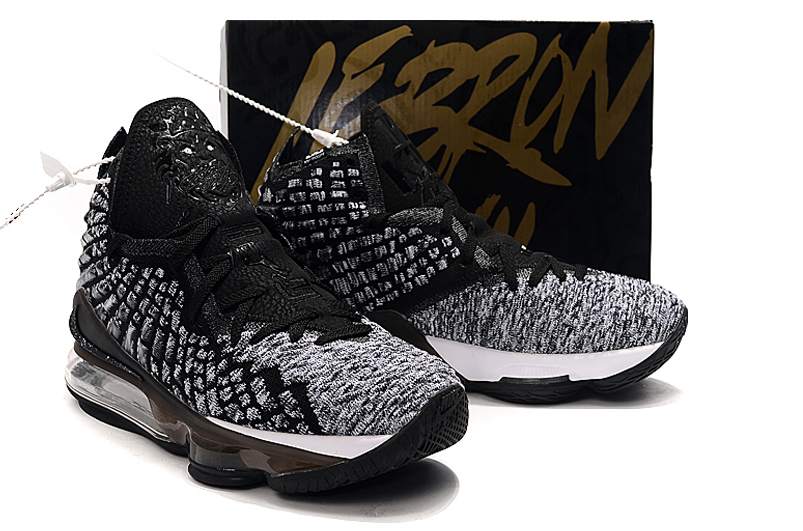 2019 Women Nike Lebron James 17 Black Grey Shoes